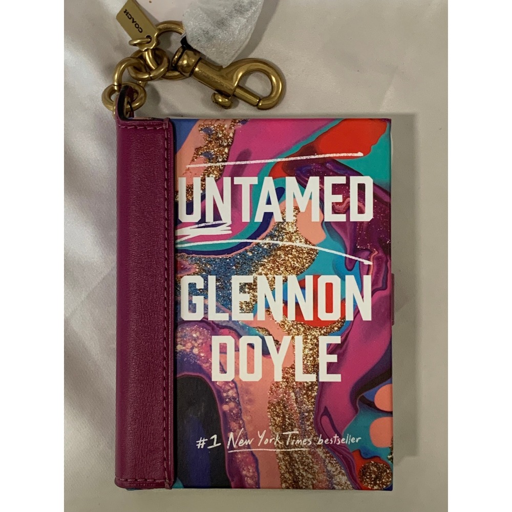 Coach Penguin Random House Untamed Glennon Doyle Book Bag Charm Leather Magenta